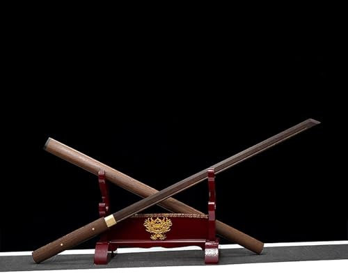 Katana in legno con fodero, spada da allenamento Samurai Kendo, coltello in legno da allenamento fatto a mano, per collezione, esposizione, oggetto cosplay Iaido, forniture per arti marziali-103CM