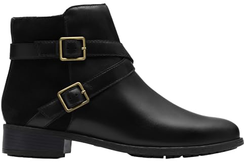 Clarks Premium Women's Havisham Bay Chelsea Boot, Black Leather, 5.5 UK