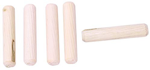 Eighosee Paquete de 100 Pasador clavija de madera Horno de seco estriado y biselado