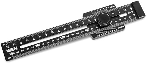 Wen 10-Inch Aluminum Offset Marking Gauge and Layout Tool with Laser-Etched Scale (ME252R)