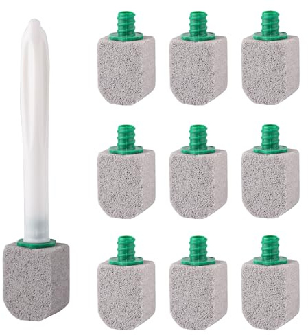 SGYKJ 10 pezzi di pietra pomice per la pulizia del WC, pietra pomice per la pulizia del WC con manico, per la del, bagno, cucina, macchie ostinate, per la del