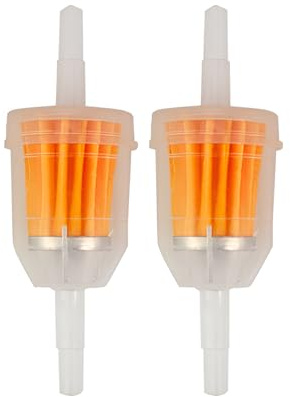 TAORANJU 2 Pcs Universal Inline Fuel Filters, Compatible for 6mm & 7mm Fuel Lines, High Efficiency Filter for Cars, Motorcycle, Quad Bike, Lawnmowers, Generators, Forklifts & More