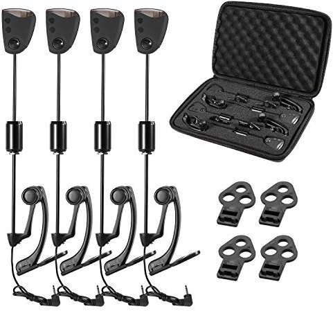 OVAQUIXI Swingers de Pesca Indicador de Mordida LED Swinger Iluminado Enchufe de 2,5 Mm para Pesca Nocturna y Pescadores de Carpas (Conjunto Swinger)