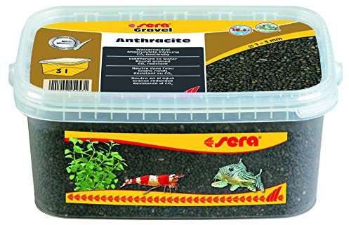 sera Gravel Anthracite 1-3 mm 3.000 ml - Anthrazitfarbener Naturkies (Ø 1 - 3 mm) für alle Süß- und Meerwasseraquarien