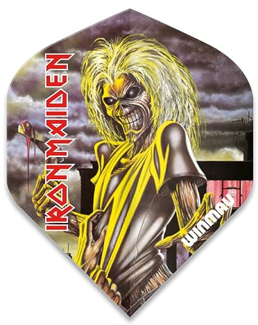 WINMAU Rock Legends Iron Maiden Killers Rhino Extra Thick Dart Flights - 1 Set per Pack (3 Fights in Total)