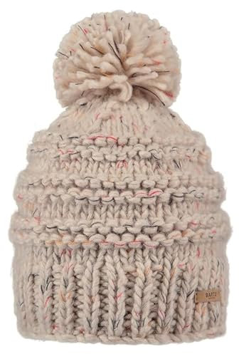 Barts Damen Strickmütze Jasmin grob-gestrickte Wintermütze mit Bommel 1034 Beige 07