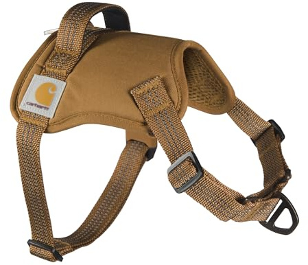 Carhartt Nylon Duck No Pull Dog Harness, Fully Adjustable Dog Harness with Quick Control Handle and Reflective Accents, Carhartt Brown, X-Large