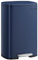 SONGMICS Poubelle Cuisine 50L, Poubelle Bureau, Fermeture en Douceur, avec Pédale, en Acier, Seau Intérieur, Bleu LTB050L02