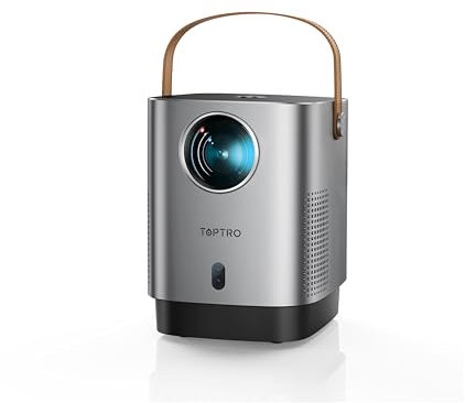 Proiettore Portatile 20000 Lumen Mini Proiettore TOPTRO Videoproiettore WiFi Bluetooth Proiettore Home Cinema con 4P&4D Correzione/Focus Elettrico/Zoom 50%, per Smartphone/TV Stick/HDMI/USB/Esterna