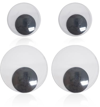 2 Pairs of Eye Stickers, Large Size Plastic Swing Eyes, DIY Self-Adhesive Eyes, Craft Eye Stickers, Creative and Interesting Decorations, DIY Accessories, Can Be Used for Doors, Refrigerators and Mail