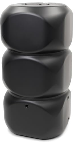 YourCasa Regentonne 320 Liter [Aquablock] inkl. Fallrohranschluss & Wasserhahn & Deckel - Wassertonne eckige Form - Regenfass Frostsicher Regenwassertonne Regenwassertank Wasserfass Garten (Anthrazit)