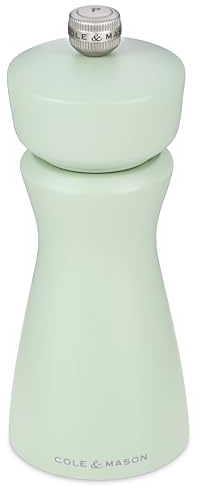 Cole & Mason Kenton Macinasale e Pepe, Salvia, Macinatura Regolabile, Meccanismo in Ceramica Durevole, Include 1 Macinino, 15cm