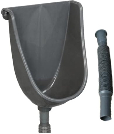 Urinarios de plástico para hombres, orinal portátil sin olor, montado en la pared, sin agua, con tubería de alcantarillado para el hogar, dormitorio, jardín, garaje, cobertizo o patio trasero, orina