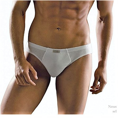 MINI SLIP CAGI IN COTONE MERCERIZZATO art. 1244 Confezione da 6 Pezzi - Colore Bianco. Realizzato in 100% con etichetta esterna