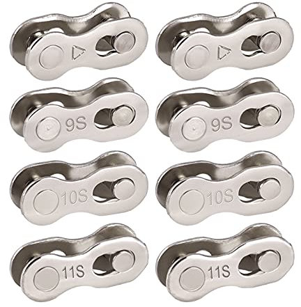 YUTOU 8 Paar Fahrrad Kettenverschluss Wiederverwendbares Fahrradkettenglied Kettenschlösser für Fahrradkette für 6 7 8 9 10 11 Fach Schnellkupplung