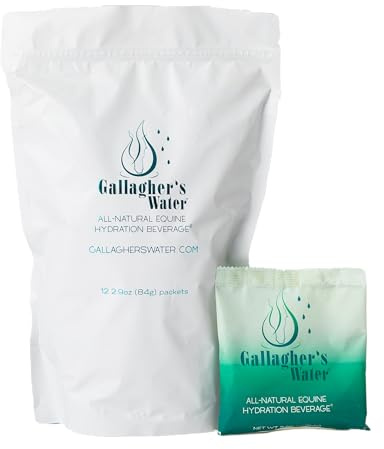 Gallagher's Water 12 Pack All-Natural Equine Hydration Treat - Enhancement Powder Mix Horse Drink Treat to Help Encourage to Drink Water - Made with All Natural Ingredients, FEI Compliant