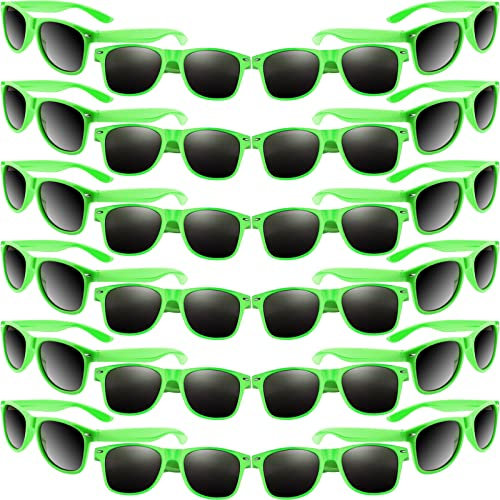 MIAHART 24er-Pack Kinder-Sonnenbrillen, Partybrillen, Geschenktütenfüller für Jungen und Mädchen, Geburtstagsparty, Sommerparty-Zubehör (Green)