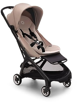 Bugaboo Butterfly ultrakompakter Reise-Kinderwagen, klein & leicht, einhändig faltbar und einfach zu lenken, ergonomischer City-Buggy für Babys ab 6 Monaten, mit viel Stauraum, Desert Taupe