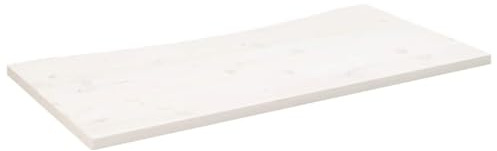 vidaXL Piano Scrivania Bianco 100x60x2,5 cm in Legno Massello di Pino