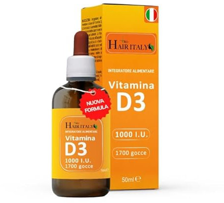 Vitamina D3 liquida in gocce Naturale 1750 gocce. Integratore Vitamina D 2000 ui 4000 ui 50 ml. Supporto sistema immunitario Salute di ossa e denti