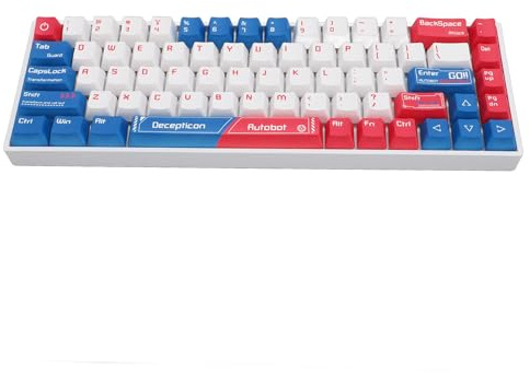 Cuifati Mechanische Gaming-Tastatur mit 68 Tasten für VALORANT, Mechanische Tastatur Im Yoru-Stil, Gaming-Tastatur RGB für PC-Spieler – Roter Schalter