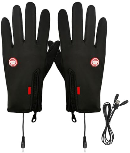 Gants chauffants cold weathers, gants chauffants étanches USB pour femme, mitaines électriques réglables pour homme et femme, gants chauffants pour voyage, cyclisme, pêche, camping, course à pied, ski