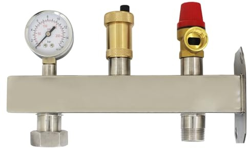 Support mural pour vase d'expansion sanitaire et chauffage fixation pour ballon d'eau chaude et pression kit complet universel potence inoxydable pour vase d'expansion (kit de support)