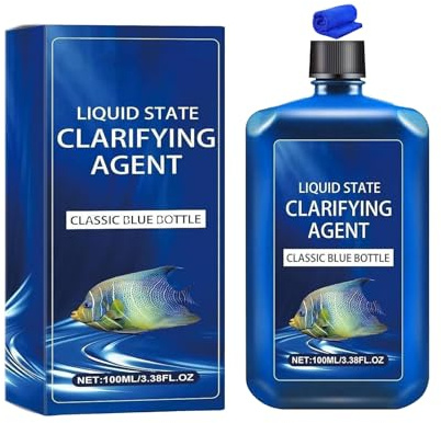 Clarificante per acqua d'acquario ad azione rapida, trattamento contro le alghe filamentose per laghetti, schiarisce l'acqua torbida dell'acquario (1pc)