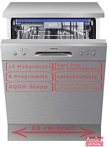 Amica GSP 14755 E lave-vaisselle Autoportante 14 couverts