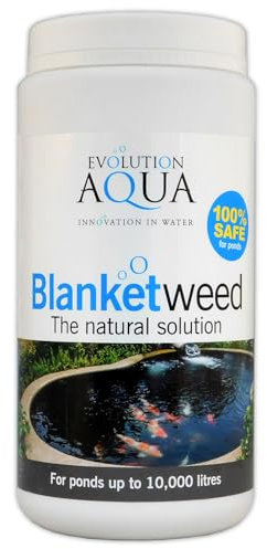 Evolution Aqua Blanketweed - Effective Blanket Weed Treatment for Ponds & Pond Algae Treatment | Pond Weed Remover and Pond Cleaner | All-Natural Solution | Treats up to 10000L | 800g