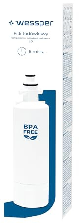 Wessper vattenfilter för kylskåp kompatibelt med Beko 9256712, 4394650100, SBS4K, Blomberg KFD9952PXD, IWD1004ET, KFD9952PXDUK, Lamona HJA6110, LAM6100, 487960000, GSN9440X