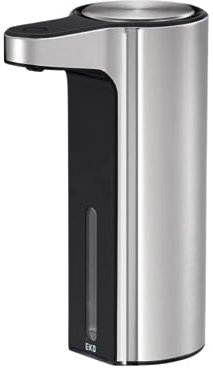 EKO Aroma Automatic Soap Dispenser - Motion Sensor, USB Rechargeable, No-drip Valve, Refillable, Transparent Window to Monitor Liquid Soap Levels, 250ml (Steel Grey)