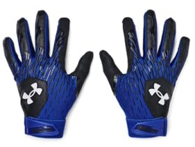 Under Armour Guantes de béisbol Clean Up para niños y jóvenes, (002) Negro/Team Royal/Blanco, Large