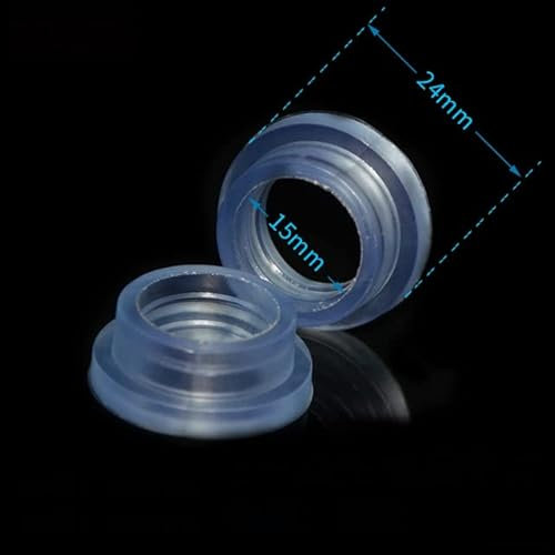 5 Stück Silikon/Gummi/PTFE OD 18,19,24,40,46mm Unterlegscheibe Dichtungsring Badezimmer Brauseschlauch Dichtung Wasserhahn Flexible Rohrverschraubung-24mm OD Nylon - T