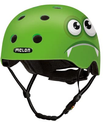 Melon »Monster« Leichter und Cooler Kinderfahrradhelm für Jungen und Mädchen mit maximalem Schutz Größe XXS-S (46-52cm) Grün …