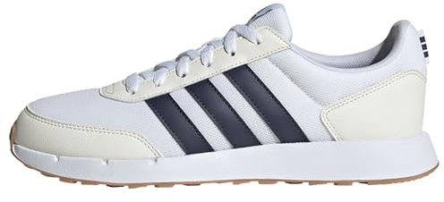 adidas Run 50s Shoes, Zapatos Unisex Adulto, Cloud White/Shadow Navy/Off White, 44 2/3 EU