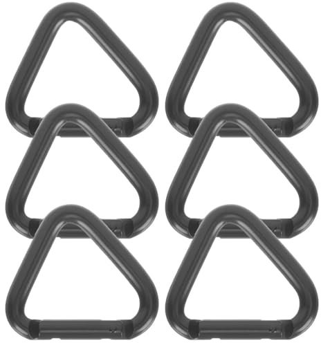 Kisangel Groß 6 Stück Dreieckskarabiner Schlüsselkarabiner Hängemattenkarabiner Robuster Haken Schnellverbindungskarabiner Kletterkarabiner Metall-Wanderclips Robuste Hochleistungshaken