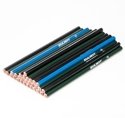 EULANT 30 Piezas Lapices HB, Lapiz de Grafito para Escribir Oficina Dibujo Bosquejos, Hexagonal/No tóxico/Color: 10 Negros, 10 Verdes, 10 Azules