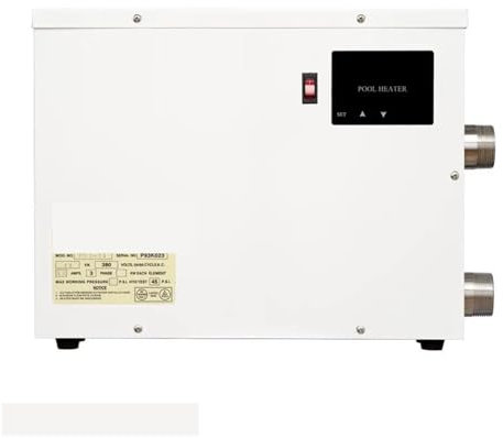 AUBEST Calentador de Piscina, Termostato Calentador de Agua Digital eléctrico, Calentador de Piscina, SPA, bañera de hidromasaje, calefacción de baño, Temperatura Ajustable(9KW 220V)