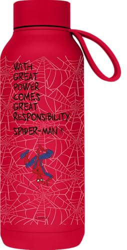 Quokka Borraccia termica in acciaio inox Soid con gancio Cherry Red 510 ml SPIDER-MAN GREAT POWER