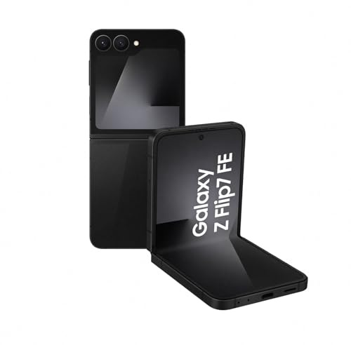 Samsung Galaxy Z Flip7 FE AI Smartphone mit Galaxy AI, KI-Handy mit Android, Faltbares Design, Breites Frontdisplay, 50-MP-Weitwinkelkamera, 128 GB, 8 GB RAM, Black, 3 Jahre Herstellergarantie