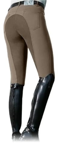 JBJYGSG Pantalones de equitación, Ropa for Mujer y Hombre, Pantalones de Cintura Alta a la Moda, Pantalones de Ciclismo, Pantalones Lisos. para Montar A Caballo(Khaki,XL)
