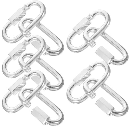 Gogogmee 10Pièces Anneaux de Chaîne à Maillons Crochets de Robustes pour Camping et Activités Extérieures Conception de Connexion Facile et Durable