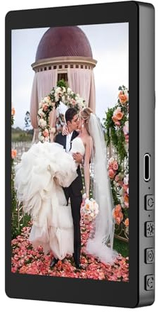 JZ 2025 Phone Vlog Selfie Monitor Bildschirm - Rückkamera-Monitor für iPhone/Android, kabellose magnetische Rückkamera, Selfie-Spiegelbildschirm für Live-Streaming, YouTube & TikTok Videos - Schwarz