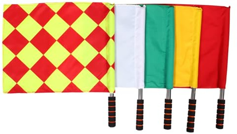 Milisten Lot De 5 Drapeaux Officiels Pour Juge De Ligne Arbitre De Volley-Ball Petits Drapeaux D'Arbitre