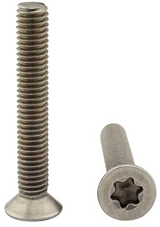 Senkkopfschrauben mit Innensechsrund (TX) - M6x25 - (25 Stück) - DIN 965 TX/ISO 14581 - Vollgewinde - Senkschrauben - Werkstoff: Edelstahl A2 V2A - SC965TX