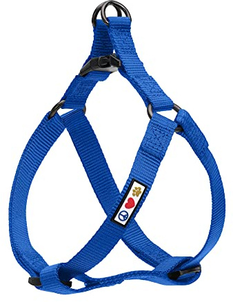 Pawtitas Solid Step-in Dog Harness – Adjustable No-Pull Vest for Puppies to Seniors, Safe & Comfortable S Blue