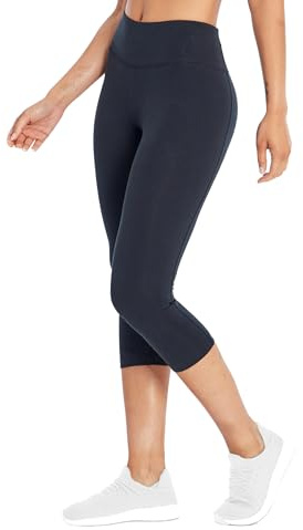 Bally Total Fitness - Leggings Capri de Talle Alto para Mujer, Mujer, FLC0100A, Negro, M