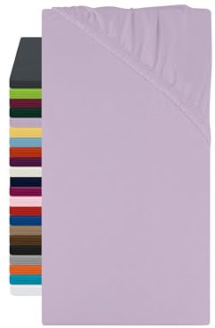 npluseins Doppelpack Bettlaken für Kinder- und Babybettmatratzen 175.188, ca. 70 x 140 cm, Mauve