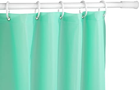 Allstar Barra para cortina baño telescópica 70-120 cm - Barra para cortina de ducha , Aluminio, 70-120 cm, Blanco